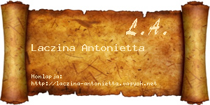 Laczina Antonietta névjegykártya